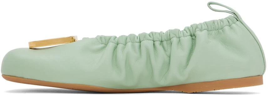 JW Anderson Green JWA Puller Leather Ballerina Flats 3