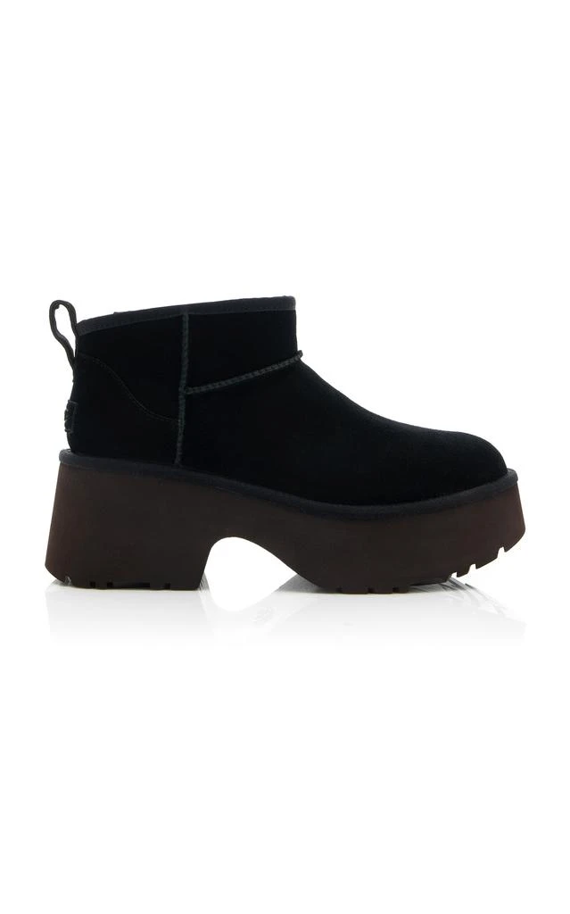 UGG UGG - New Heights Sheepskin Platform Classic Ultra Mini Boots - Black - US 11 - Moda Operandi 1