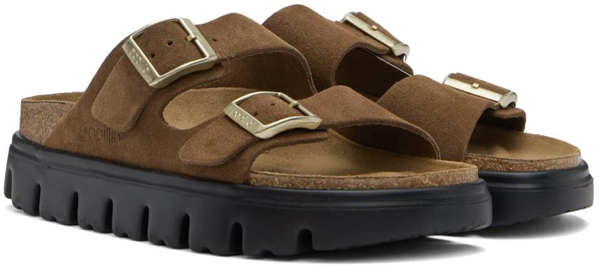 Birkenstock Brown Narrow Papillio Arizona Platform Sandals 4