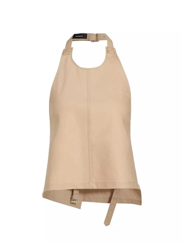 WARDROBE.NYC Drill Backless Halter Top 1