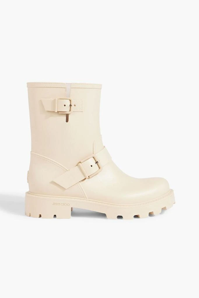 Jimmy Choo Yael buckled rubber rain boots 1