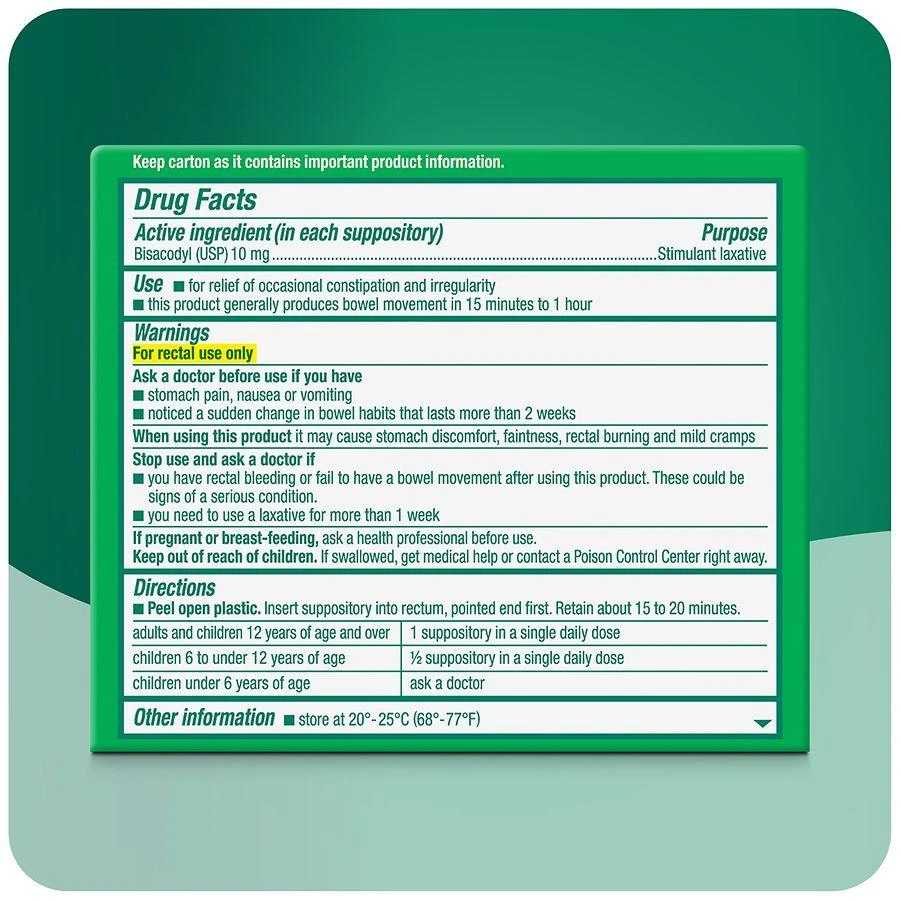 Dulcolax Medicated Stimulant Laxative Suppositories 2