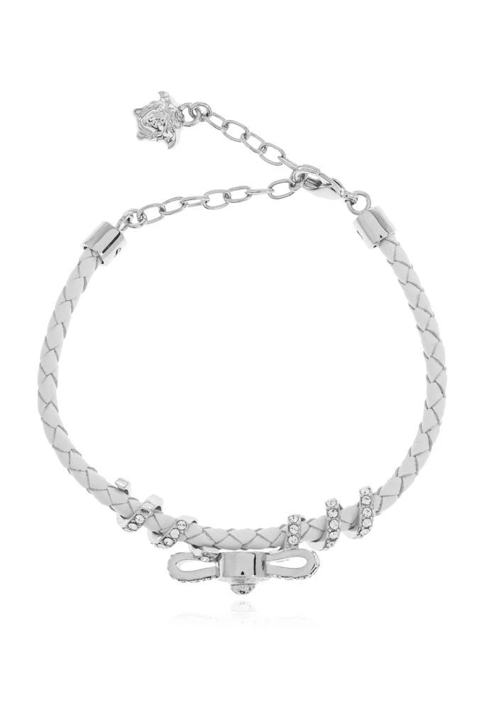 Versace Leather bracelet with shimmering crystals 3