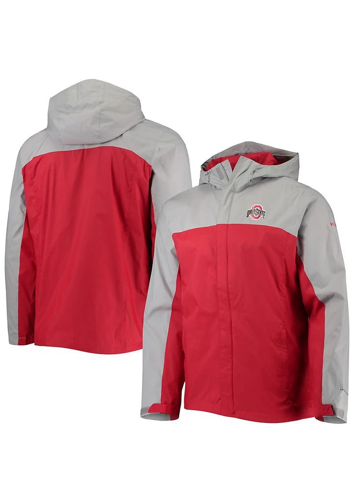 Columbia NCAA Gray/Scarlet Ohio State Buckeyes Glennaker Storm Full-Zip Jacket