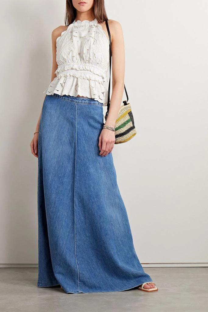 Sea Blaire broderie anglaise cotton halterneck top 2