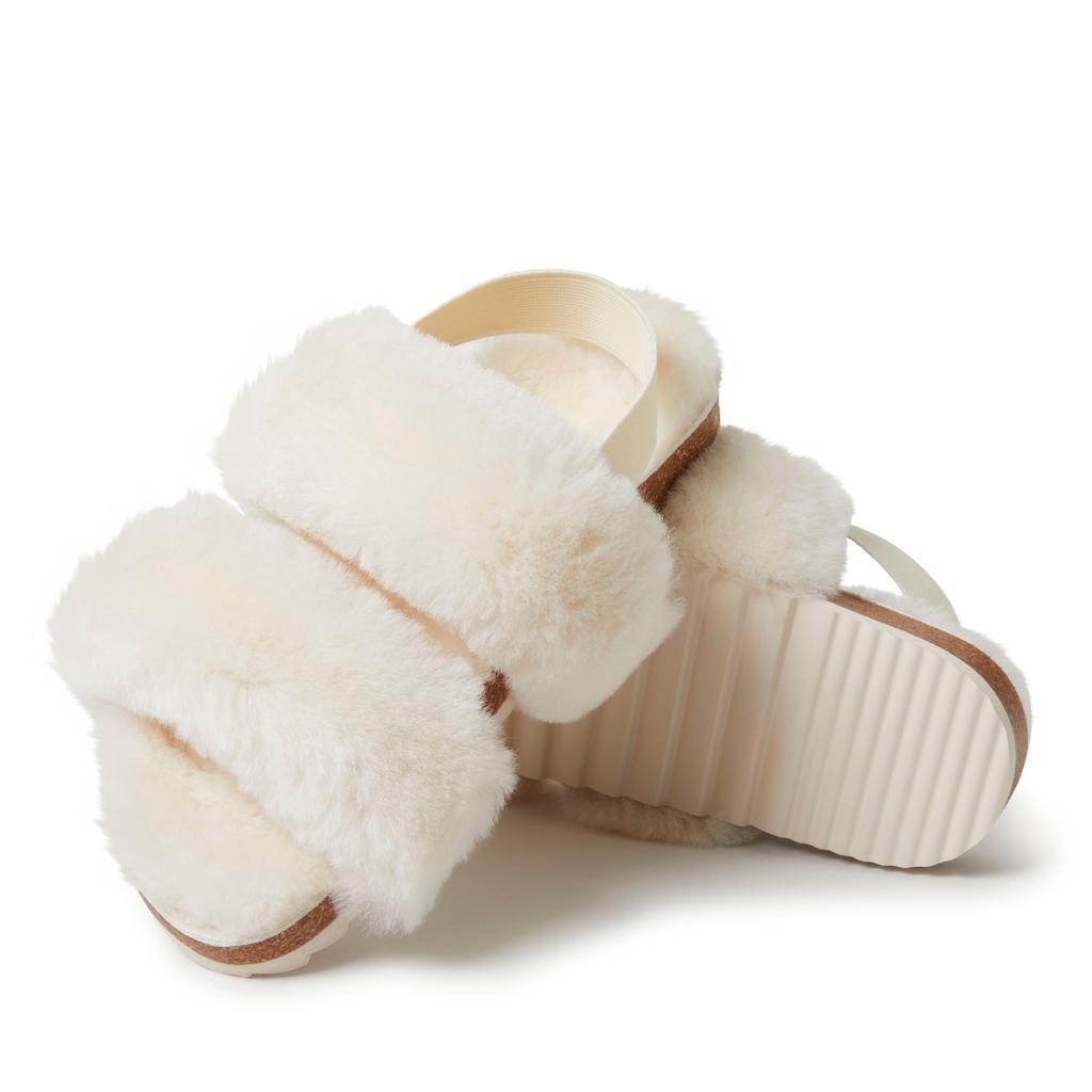 Dear Foams EZ Feet Women's Genuine Shearling Slingback Sandal