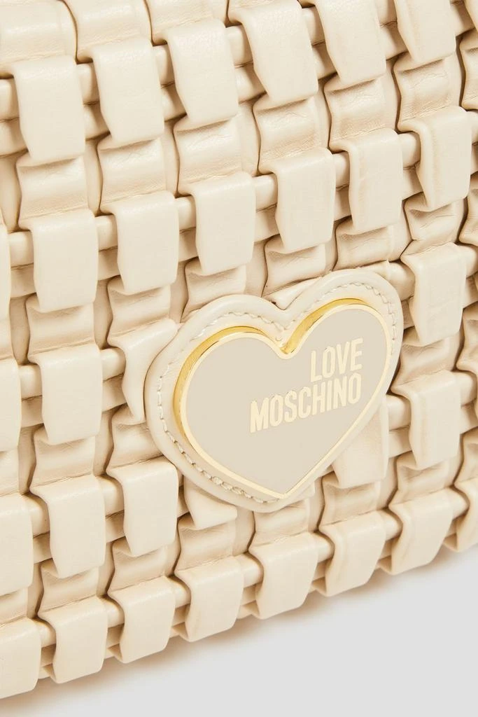 Love Moschino Woven faux leather shoulder bag 4