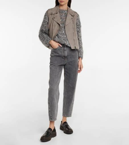 Brunello Cucinelli Suede biker vest 2