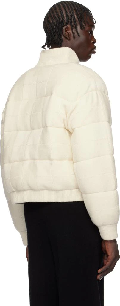 Guest in Residence Off-White & Red Quilted Reversible Puffer Jacket 3