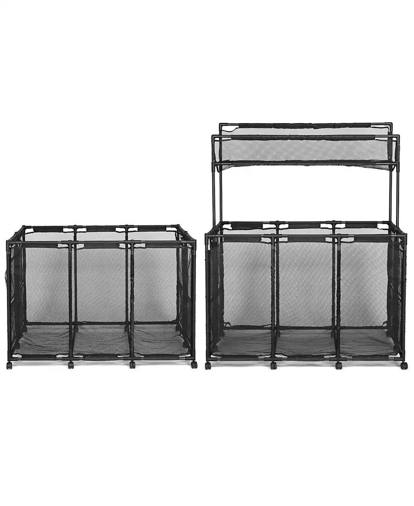 Yescom 2 Pack Mesh Pool Toy Storage Bin Rolling Cart with Wheels Noodle Holder