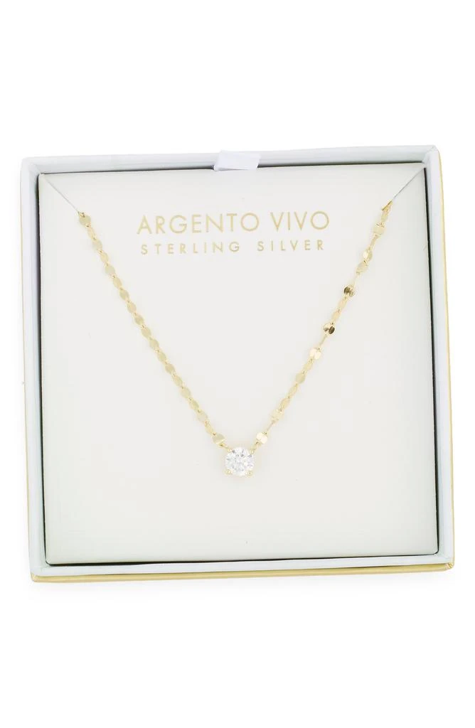 Argento Vivo Sterling Silver CZ Coffee Bean Chain Pendant