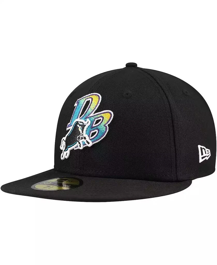 New Era Men's Black Durham Bulls Authentic Collection 59FIFTY Fitted Hat 1