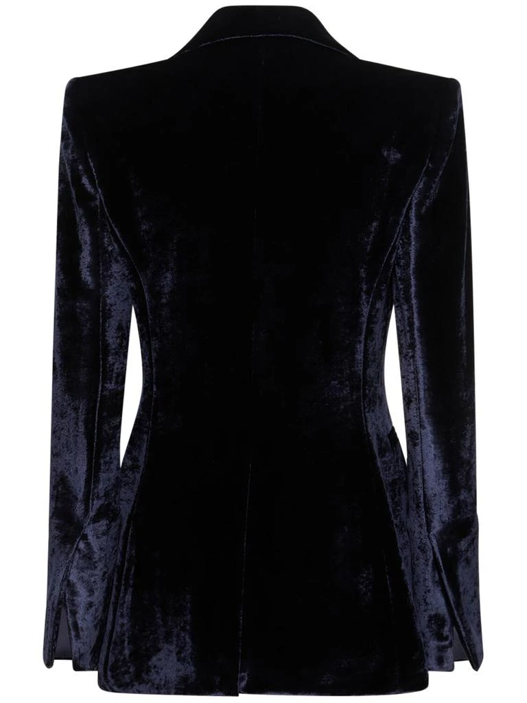 GALVAN Bonded Velvet Sculpted Blazer 5