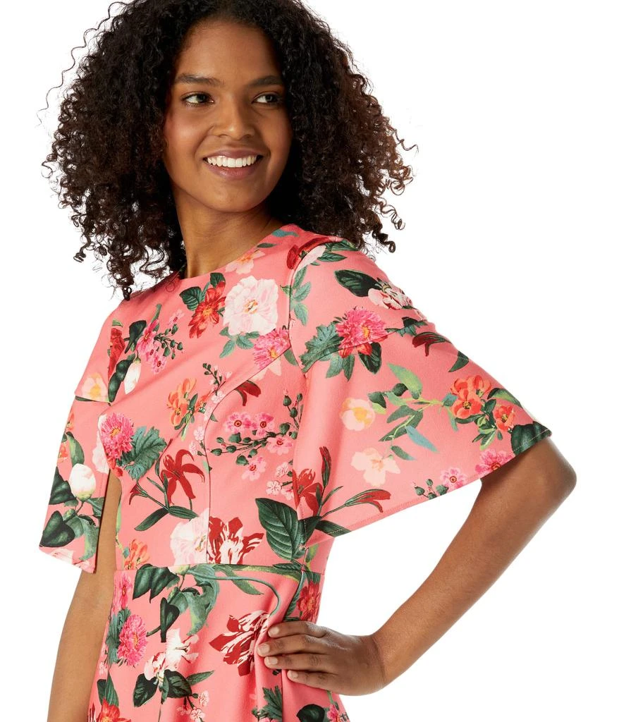 Vince Camuto Scuba Crepe Split Flutter Sleeve Fit-and-Flare 3