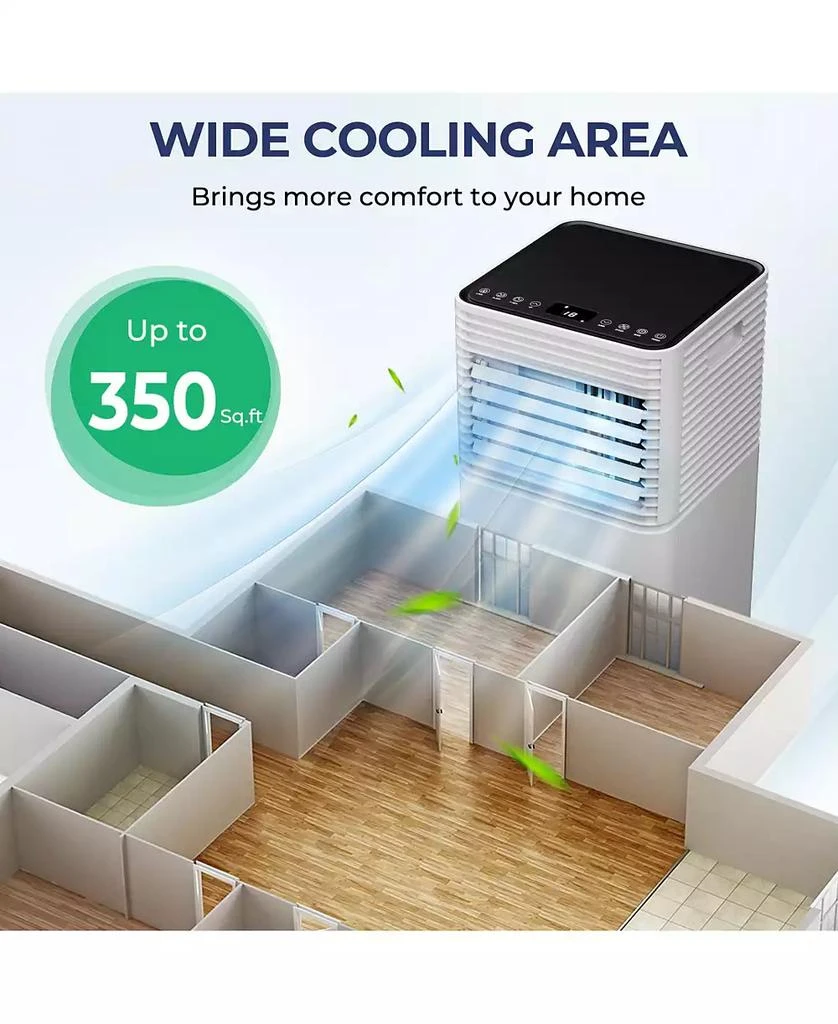 10,000 BTU Portable Air Conditioner with Fan, Dehumidifier, 24H Timer ...