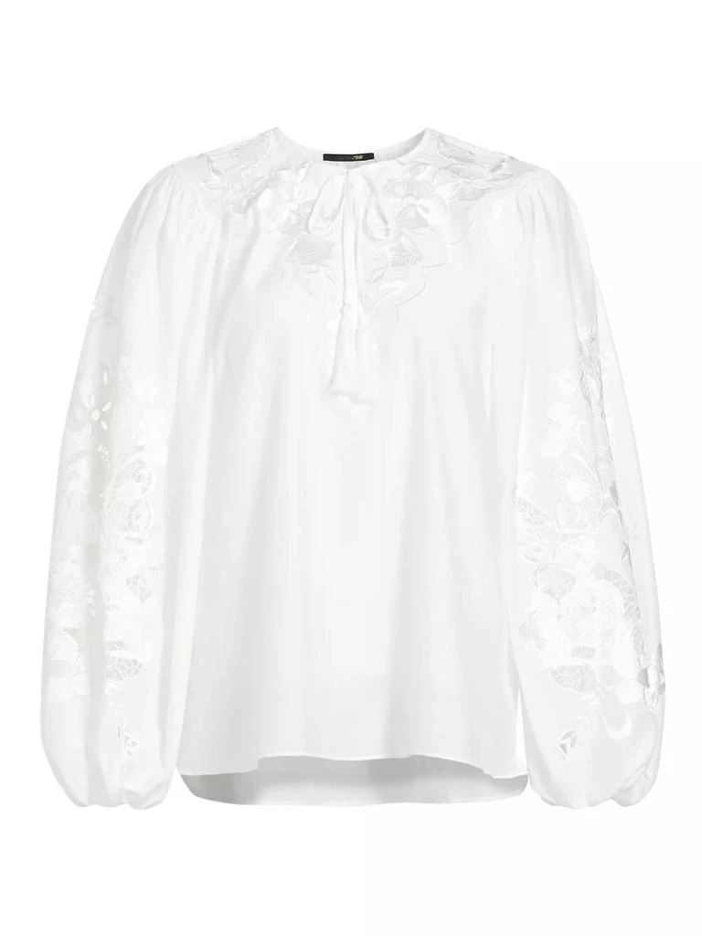 Kobi Halperin Gloria Embroidered Cotton-Silk Voile Blouse 1