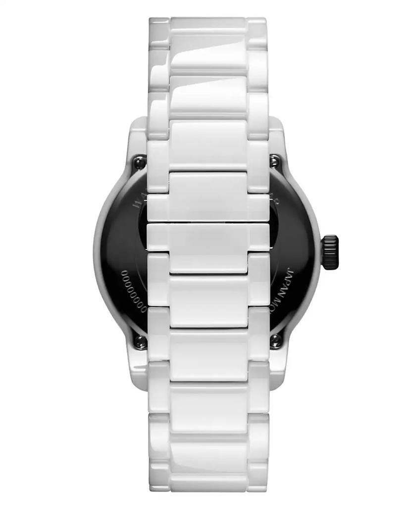 MVMT Men's Classic II White Ceramic Bracelet Watch ,44mm
