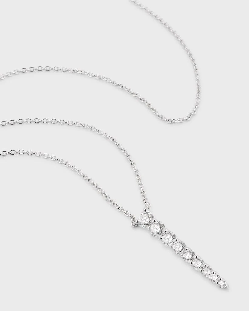 Memoire 18K White Gold Diamond Pendant Necklace, 16-18"L, 0.86tcw 3