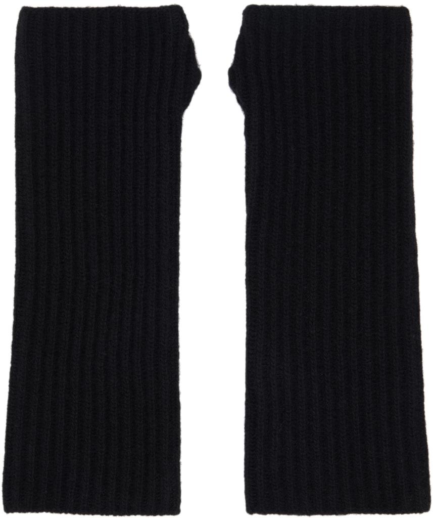 MM6 Black Fisherman Knit Arm Warmers