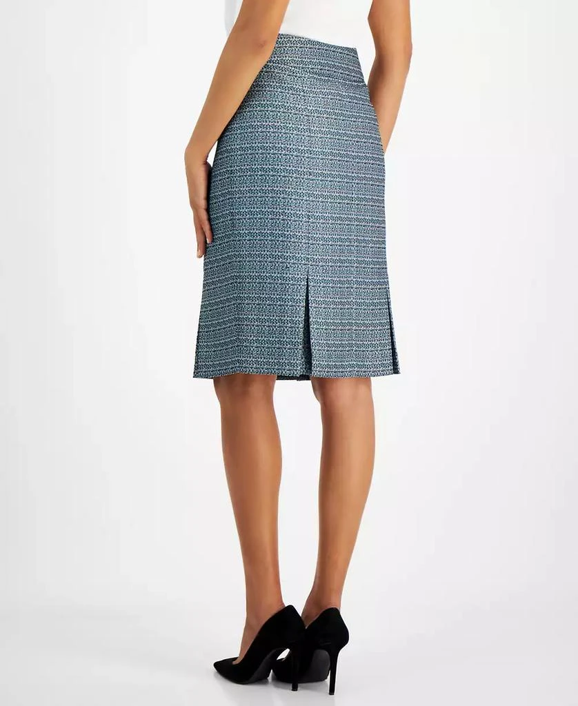 Kasper Women's Pleated Slim-Fit Tweed Pencil Skirt 2