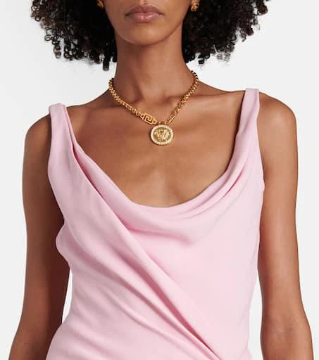Versace Draped silk cady gown 4