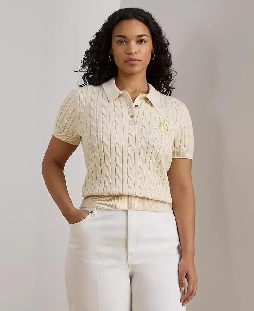 Ralph Lauren Women
s Cable-Knit Polo Shirt 3