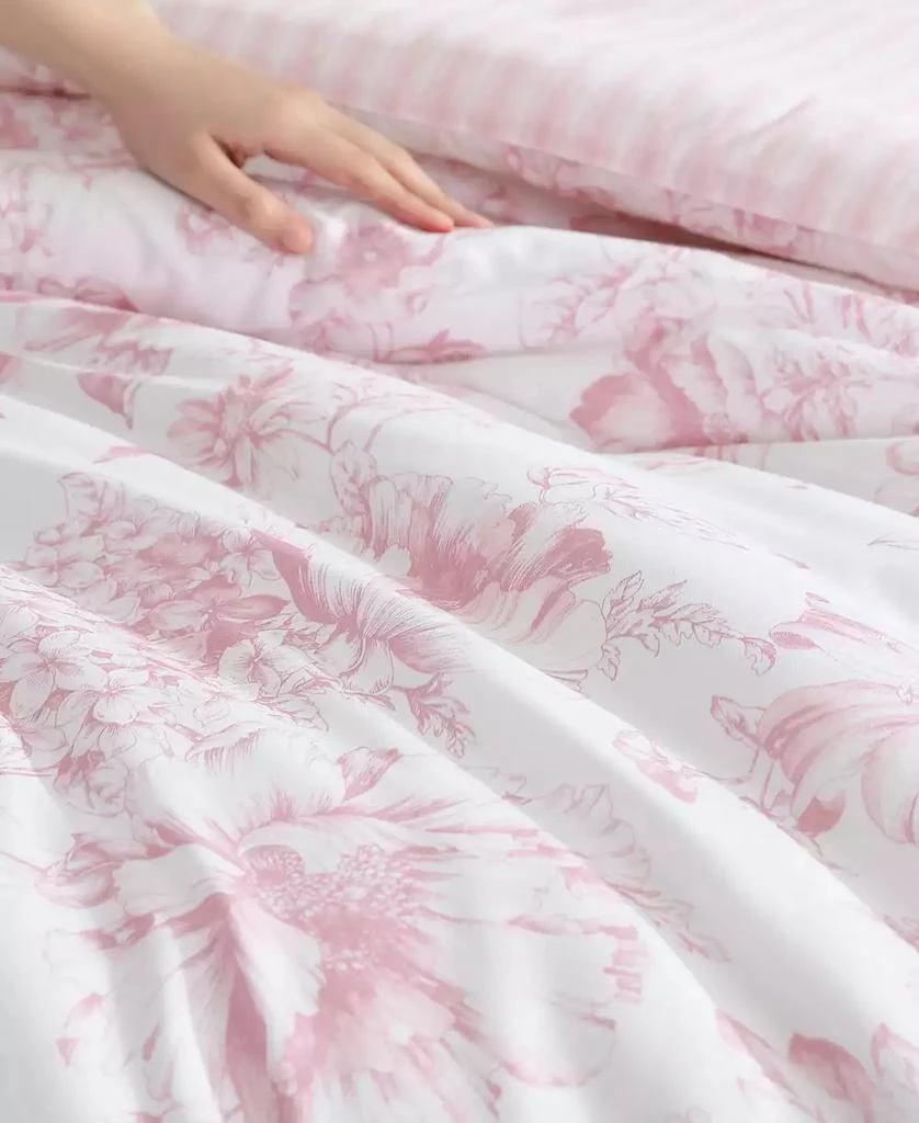 Laura Ashley Delphine Cotton Reversible 3 Piece Comforter Set 4