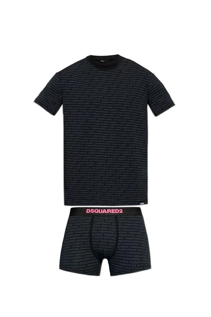 DSQUARED2 Dsquared2 Allover Logo Printed Sleepwear Set