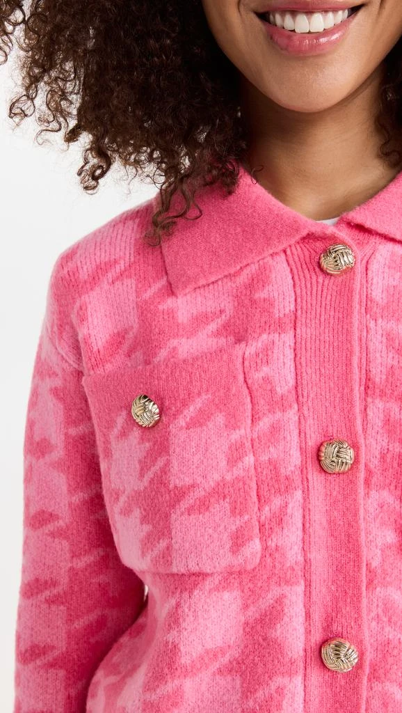 English Factory Knitted Houndstooth Cardigan 5