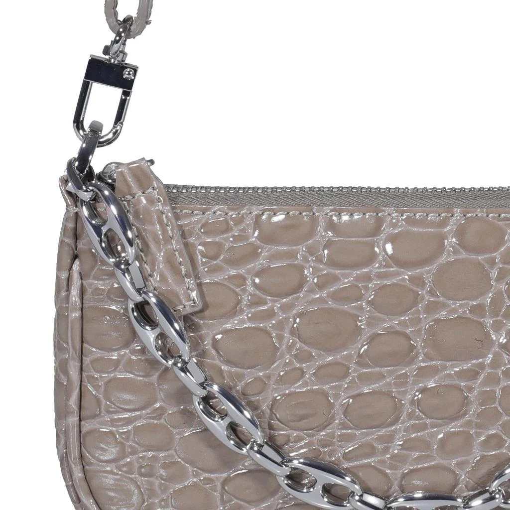 By Far By Far Rachel Embossed Chain Detailed Mini Shoulder Bag 5