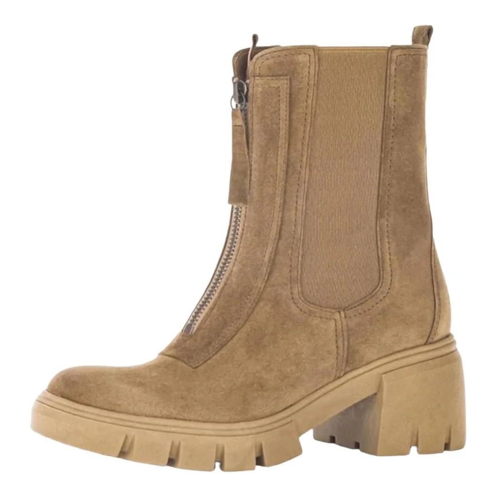 Gabor Women's Zip Closure Boots In Lion (Caramel) Suede 3