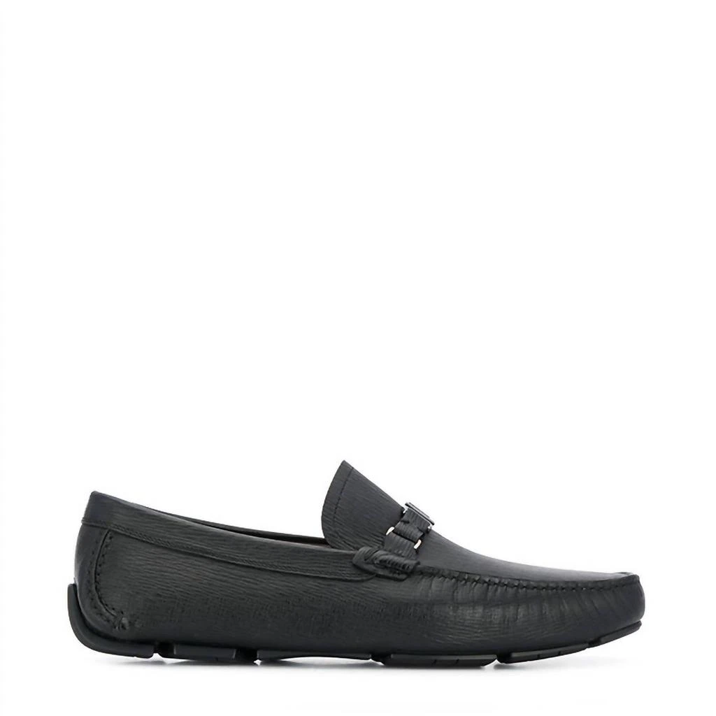 Salvatore Ferragamo Men
s Vara Bit Driver Moccasins In Black 1