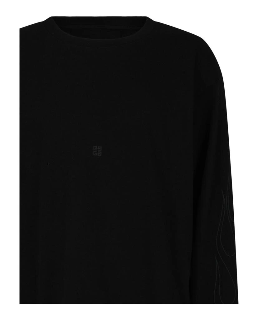 Givenchy Flame-Graphic Long Sleeve T-Shirt 3