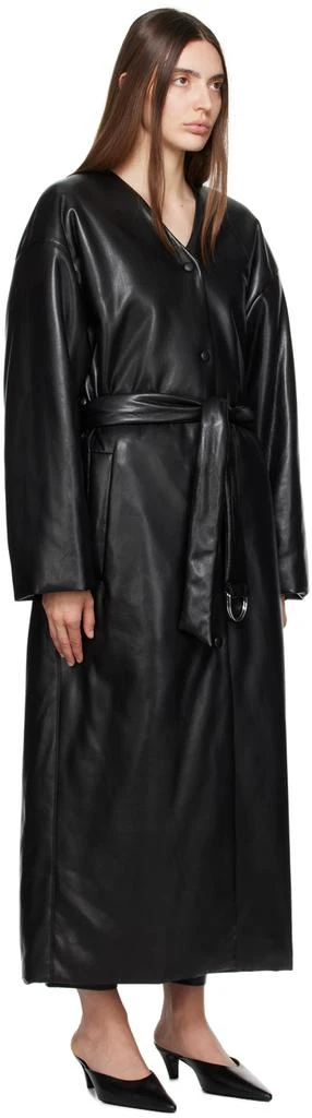 Nanushka Black Amelie Vegan Leather Coat 4