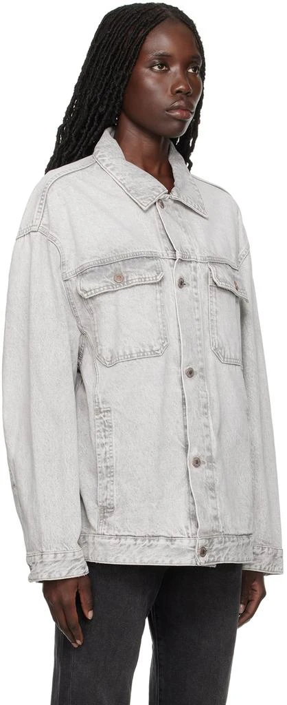 6397 Gray Oversized Denim Jacket 2