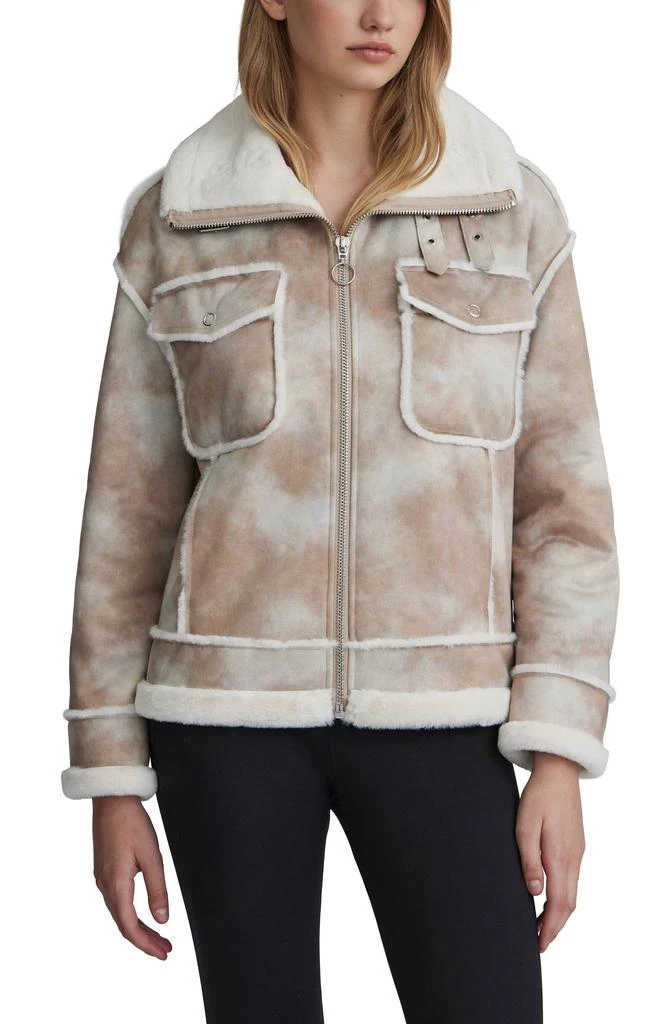 NVLT Faux Fur Trim Faux Suede Biker Jacket 1