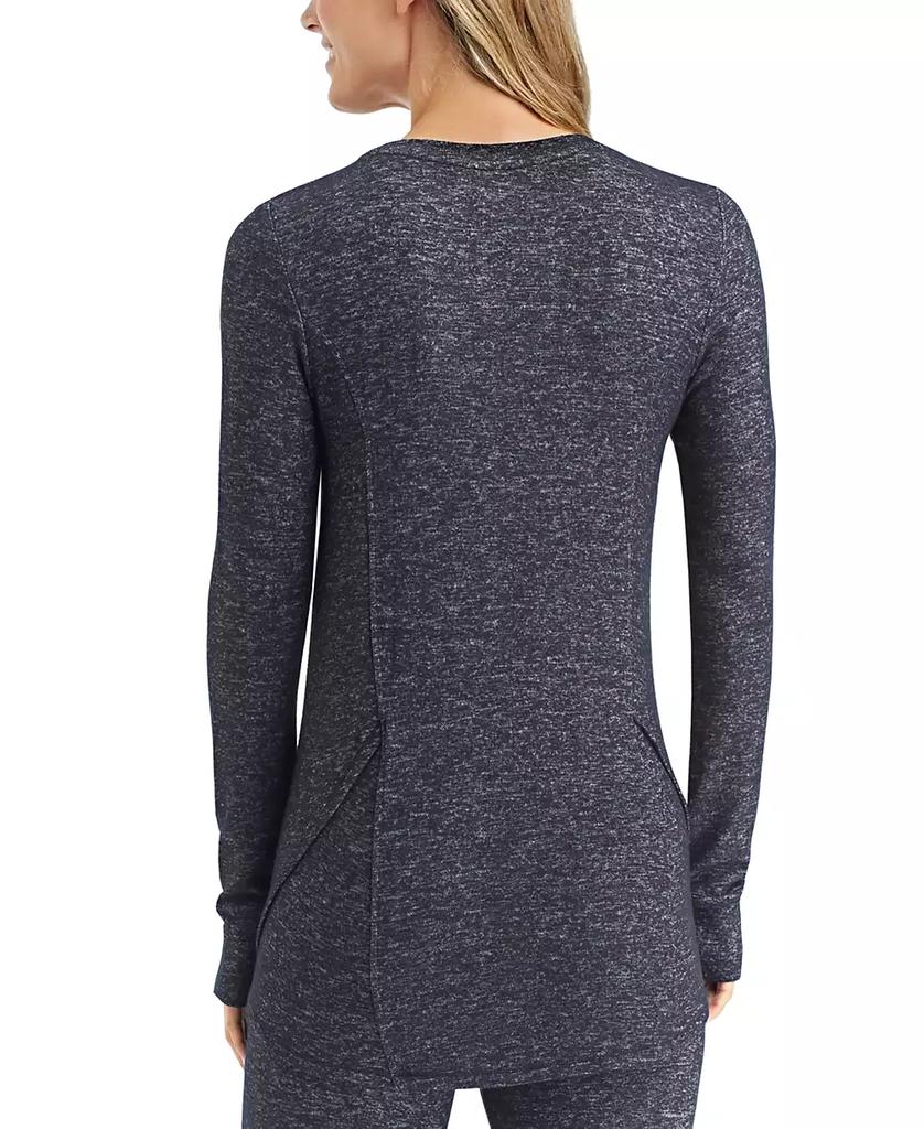 Cuddl Duds SoftKnit Crewneck Thumbhole-Cuff Top