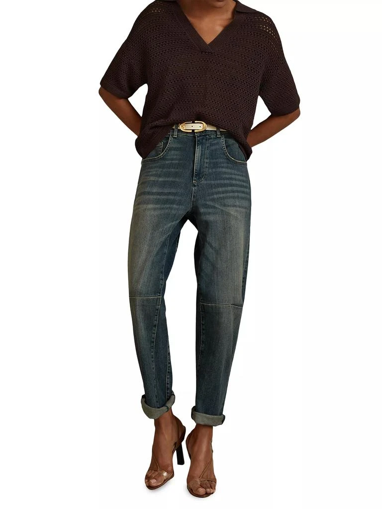 REISS Carla Crochet Polo Top 2