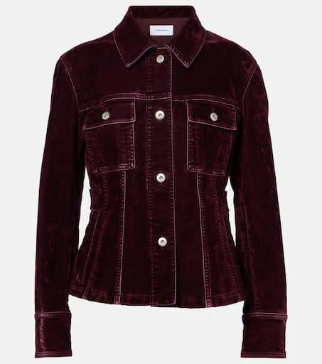 Salvatore Ferragamo Cotton-blend velvet jacket 1