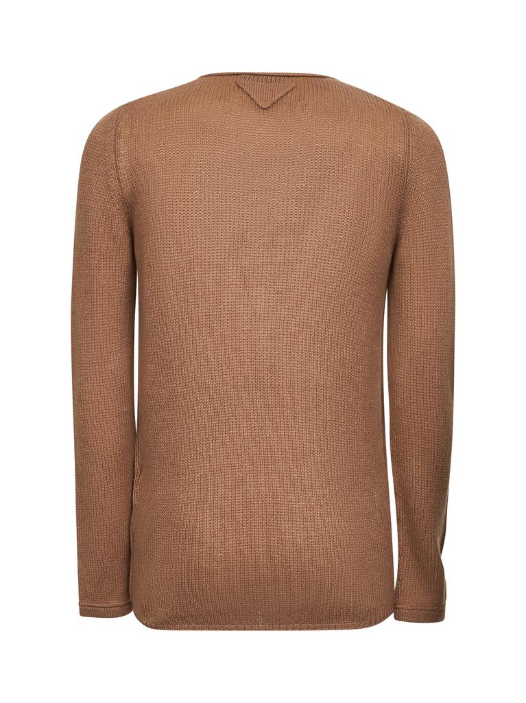 PRADA ABBIGLIAMENTO PRADA ABBIGLIAMENTO | Camel cashmere crewneck sweater | Man | 50