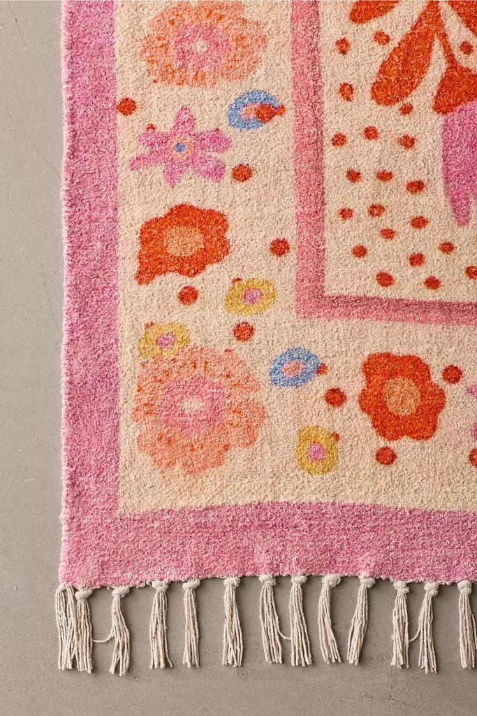 Urban Outfitters Kaia Floral Digital Printed Chenille Rug 5