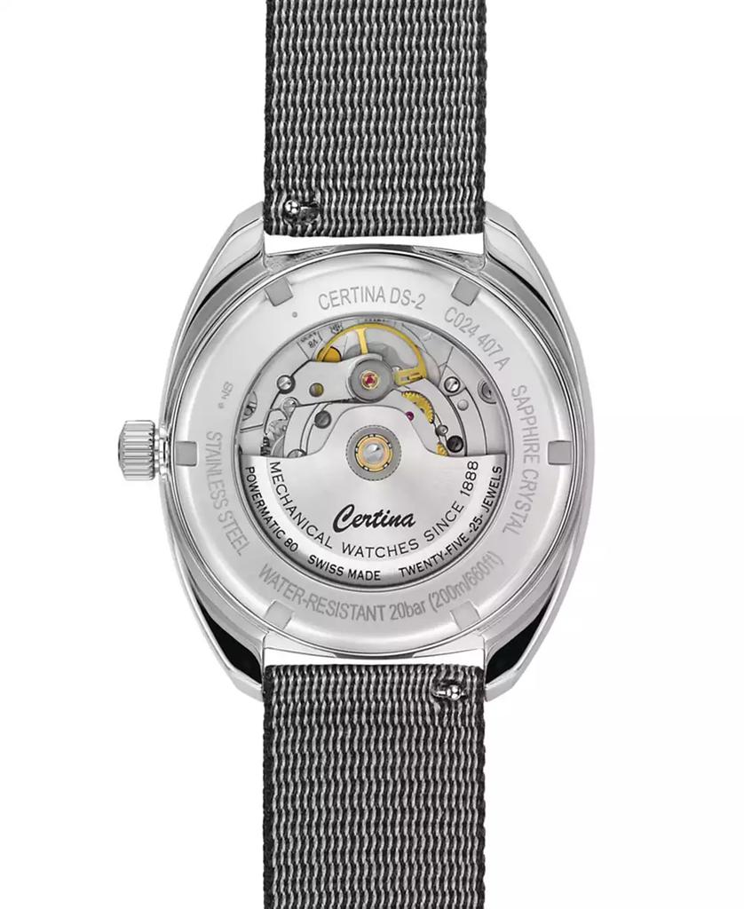 Certina Men's Swiss Automatic DS-2 Gray Synthetic Strap Watch 40mm