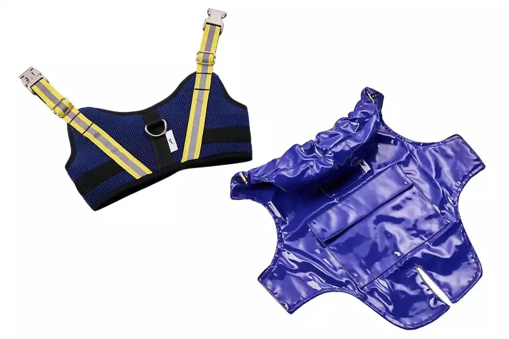Tommy Bahama Pet Raincoat 
Apparel Harness - Blue 2