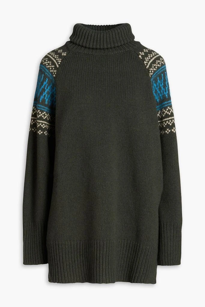WE NORWEGIANS Setesdal oversized Fair Isle merino wool and cashmere-blend turtleneck sweater 1