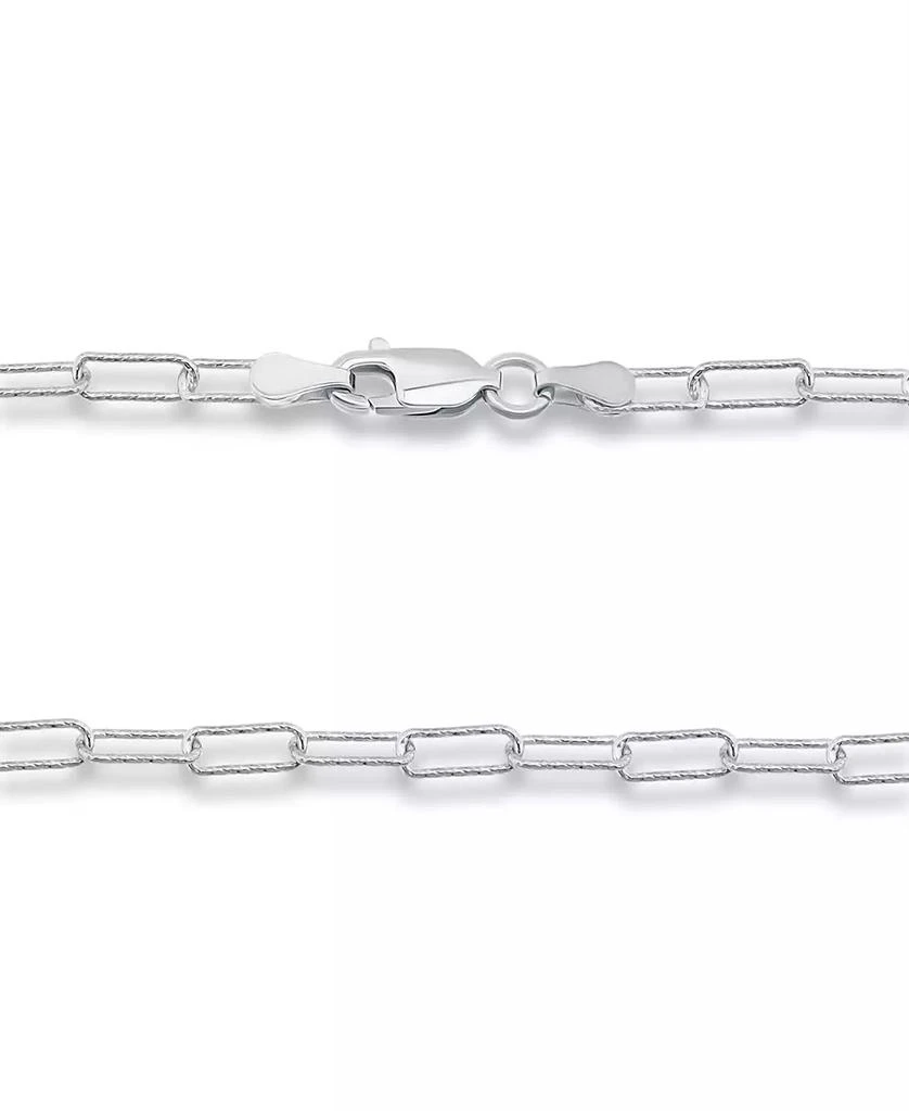 Giani Bernini Diamond-Cut Paperclip Chain Link Bracelet (7-1/4") in Sterling Silver or 18k Gold-plated Sterling Silver, Created for Macy's 3