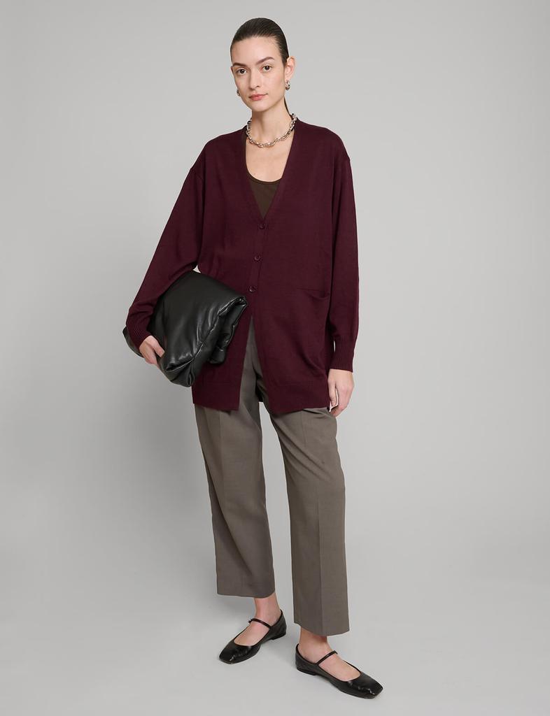 Pixie Market Burgundy Long Cardigan