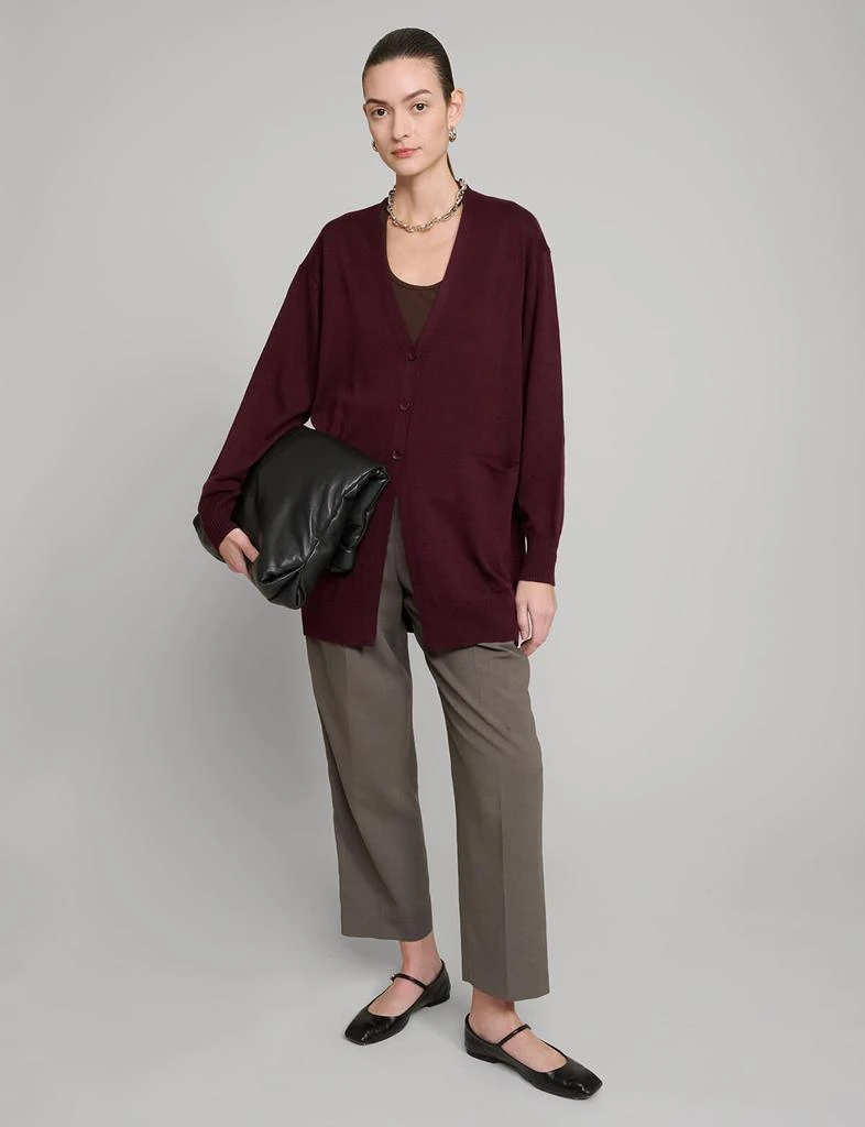 Pixie Market Burgundy Long Cardigan 1