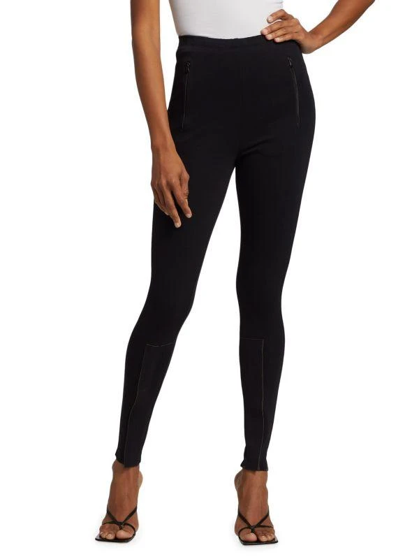 WARDROBE.NYC High-Rise Zip Leggings 1