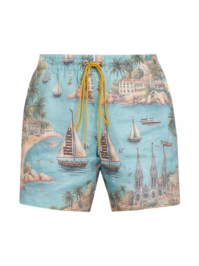 Rhude Sailing Map Linen Shorts 1