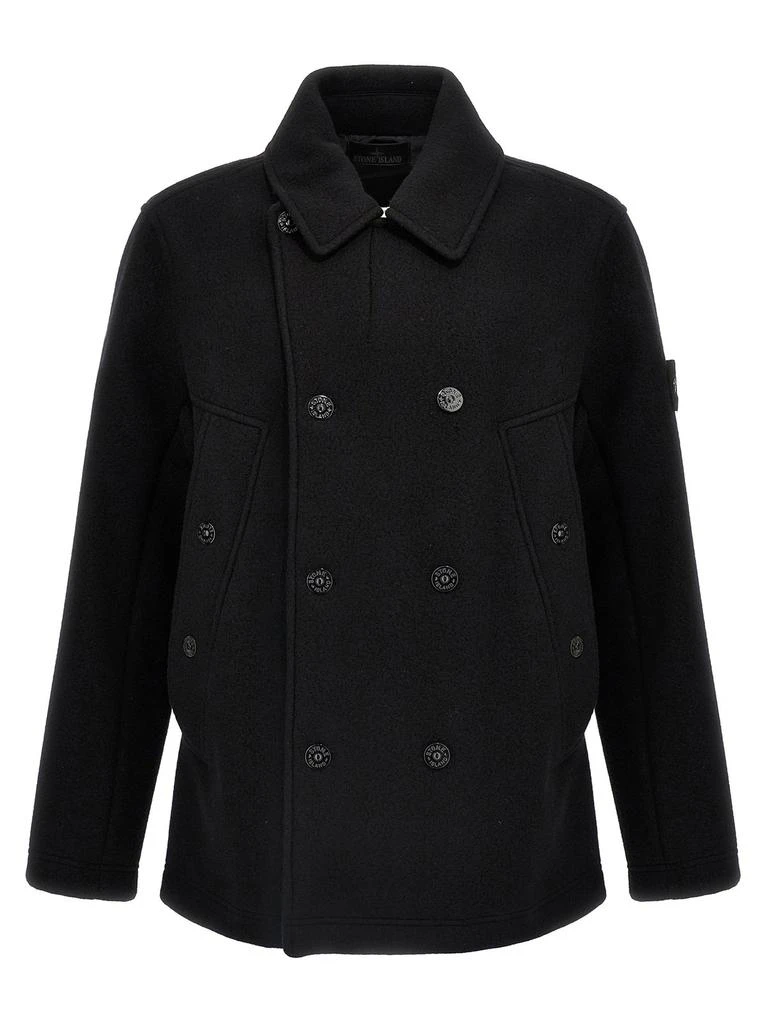 Stone Island Stone Island Compass Patch Double-Breasted Coat 1